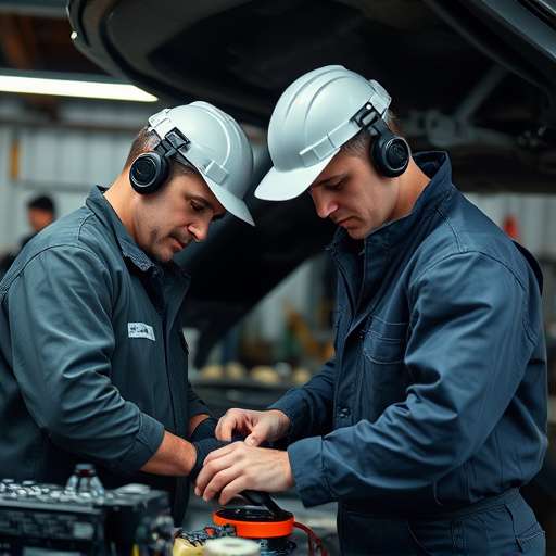 auto technician working