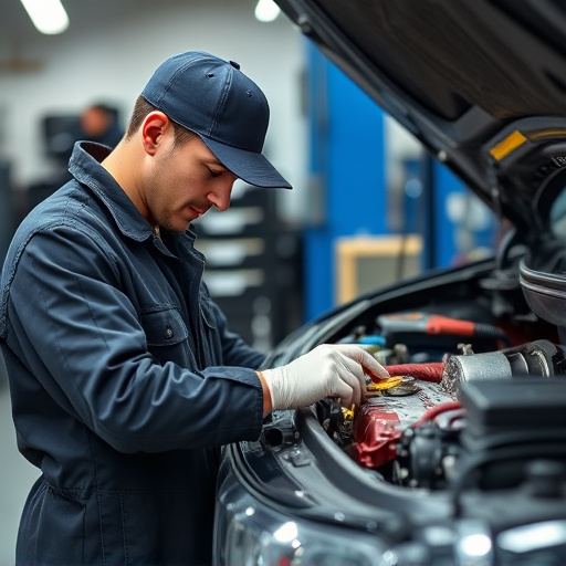 auto technician working