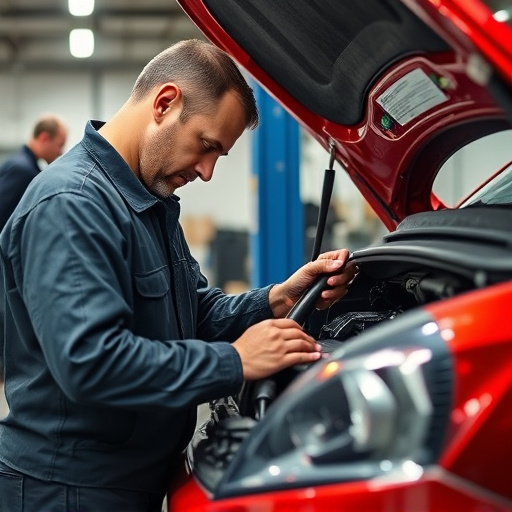 auto technician working