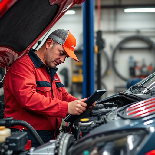 auto technician working