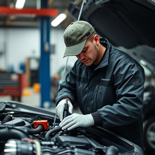 auto technician working