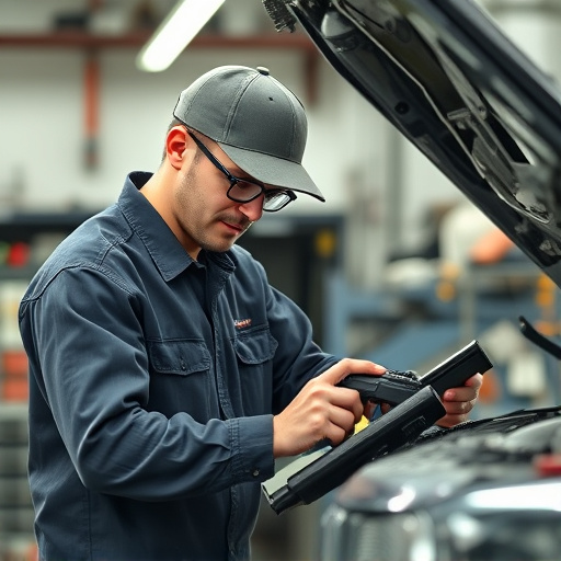auto technician working