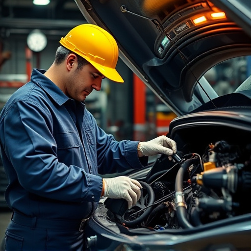 auto technician working