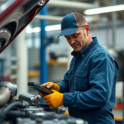 auto technician working