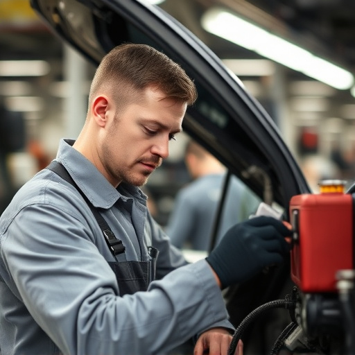 auto technician working