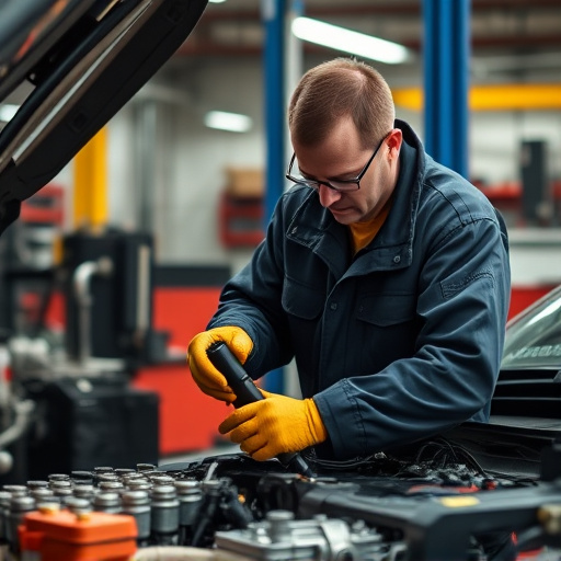 auto technician working