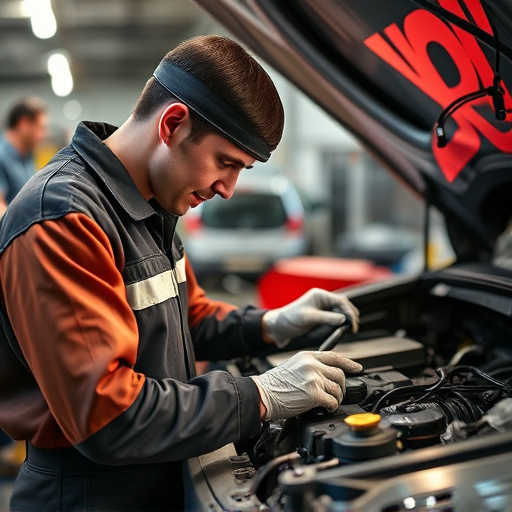 auto technician working