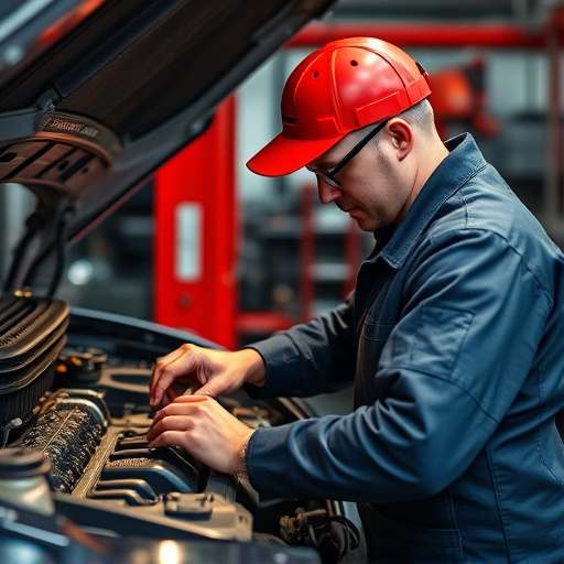 auto technician working