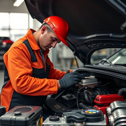 auto technician working