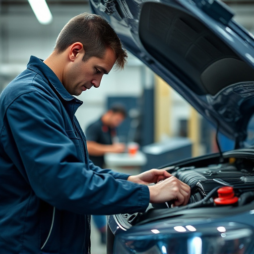auto technician working
