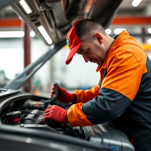 auto technician working