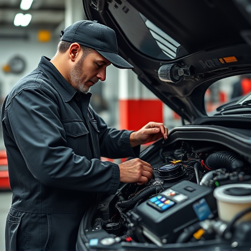 auto technician working