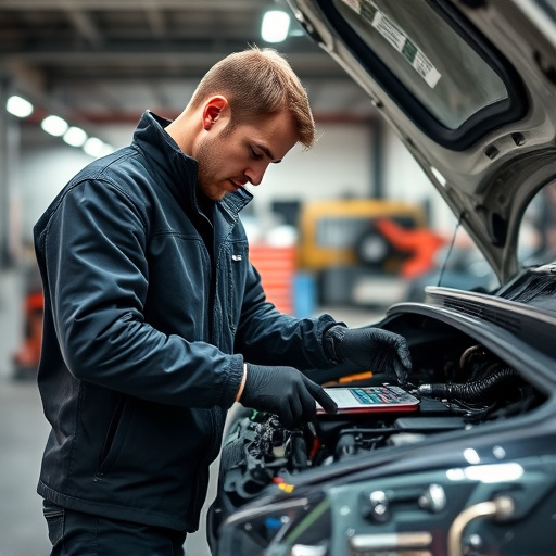 auto technician working