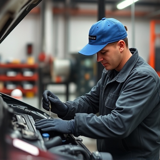 auto technician working