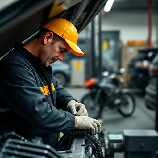 auto technician working