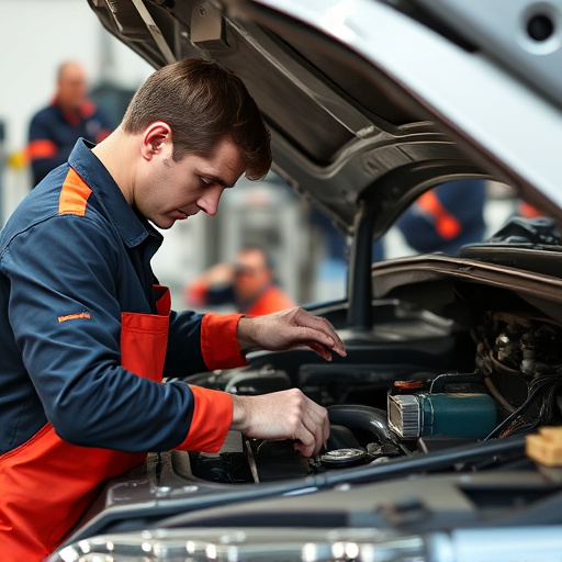 auto technician working