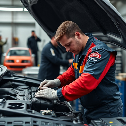 auto technician working