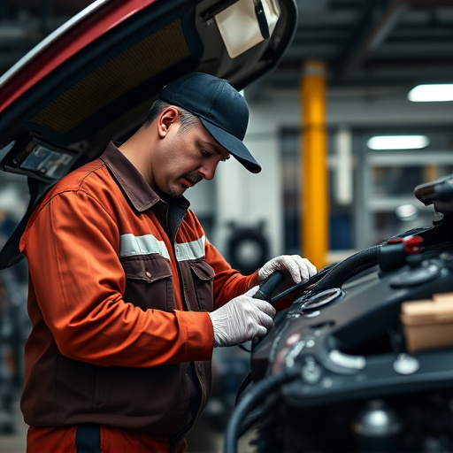auto technician working