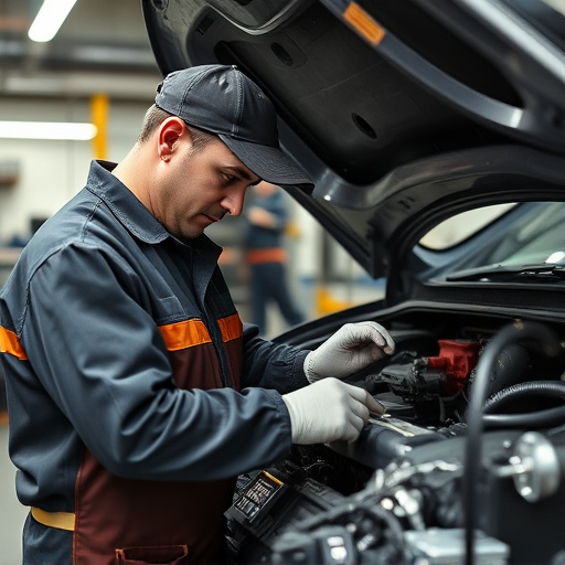 auto technician working