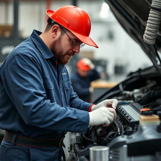 auto technician working