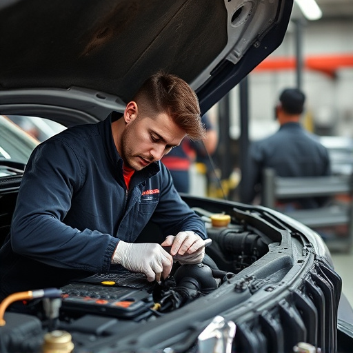 auto technician working