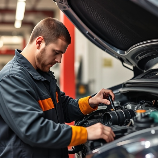 auto technician working