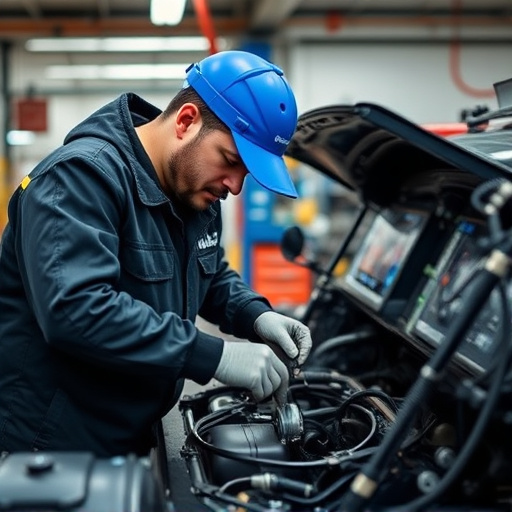 auto technician working