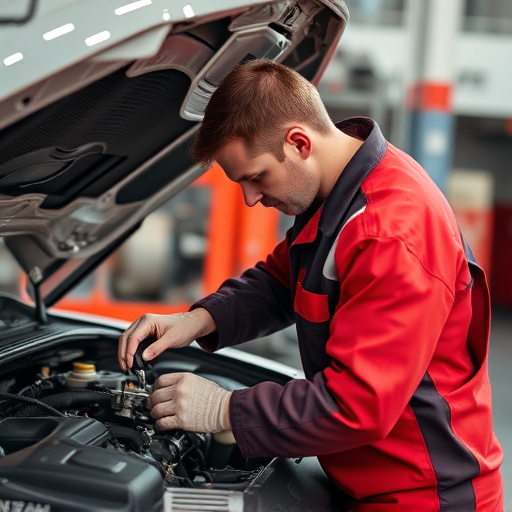 auto technician working