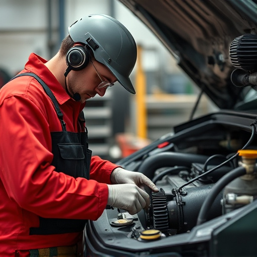 auto technician working