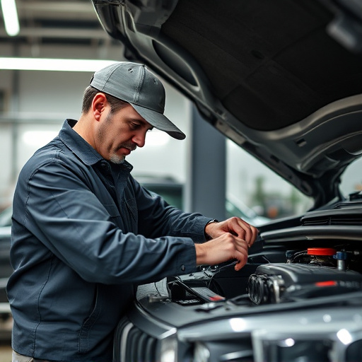 auto technician working