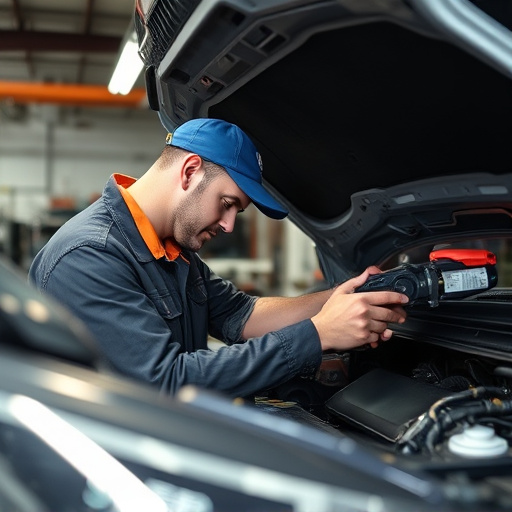 auto technician working