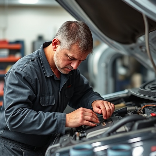 auto technician working