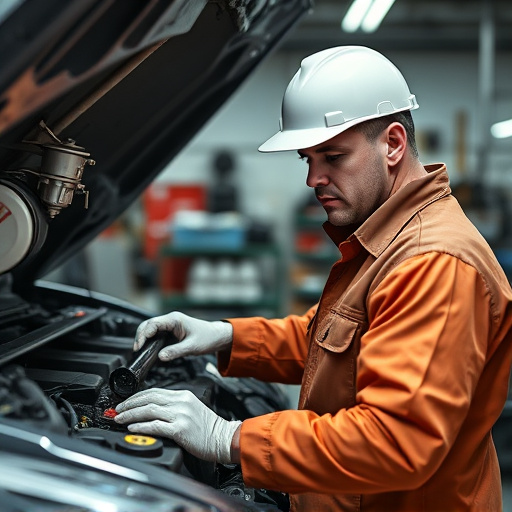 auto technician working