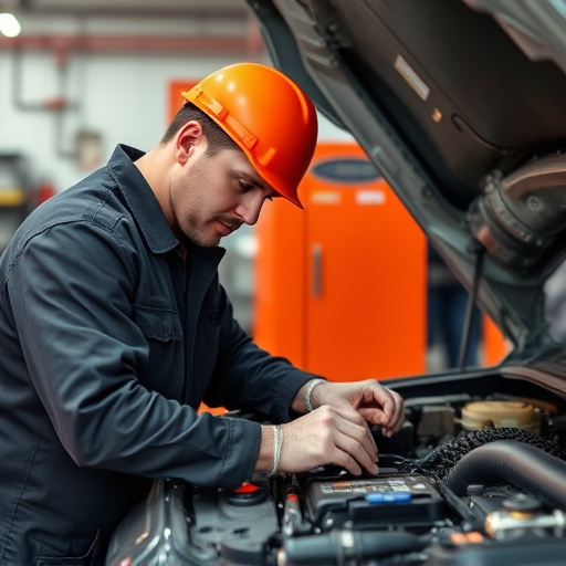 auto technician working