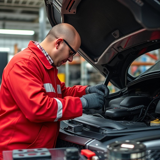auto technician working