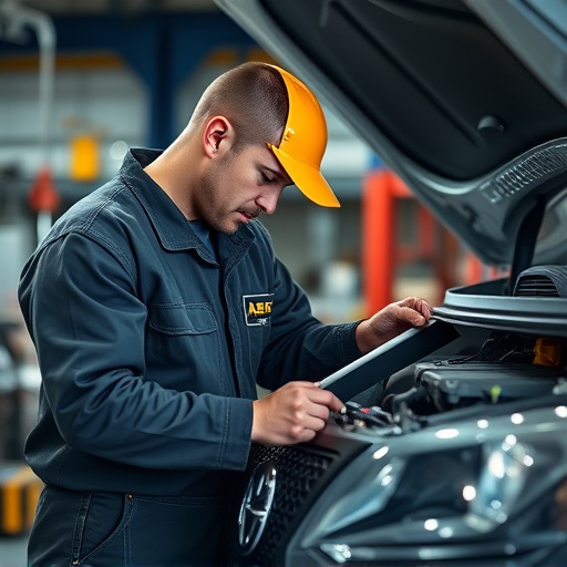 auto technician working