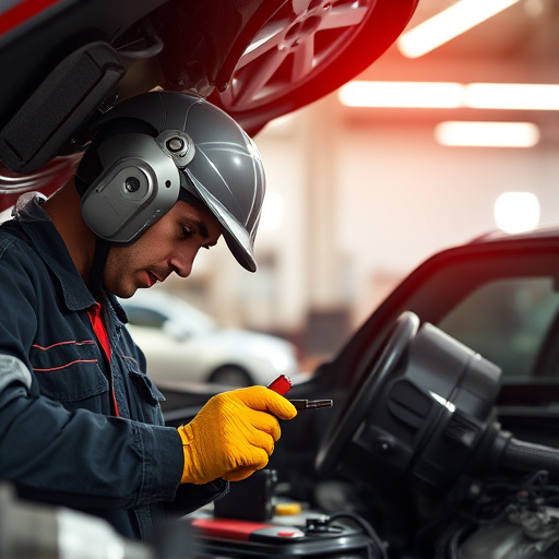 auto technician working