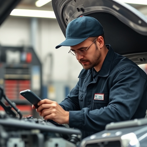 auto technician working