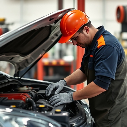 auto technician working