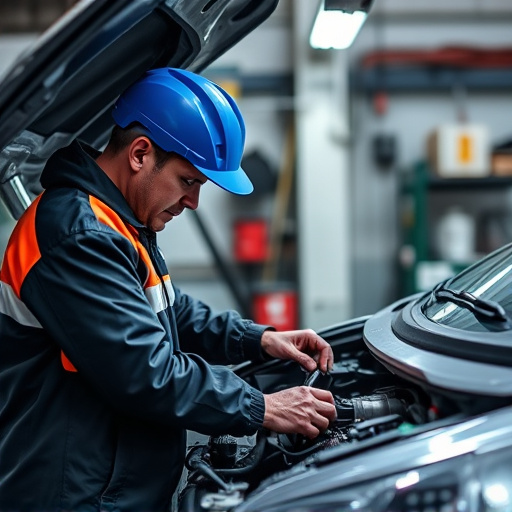 auto technician working