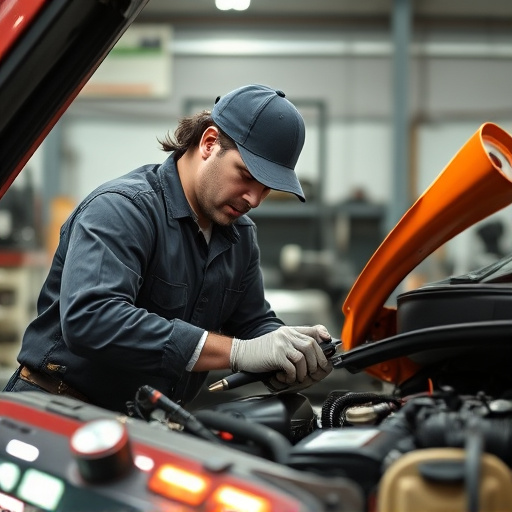 auto technician working