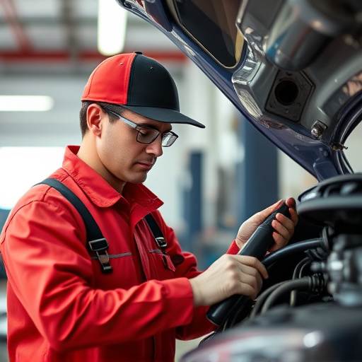 auto technician working