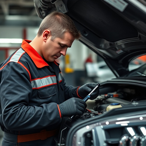 auto technician working