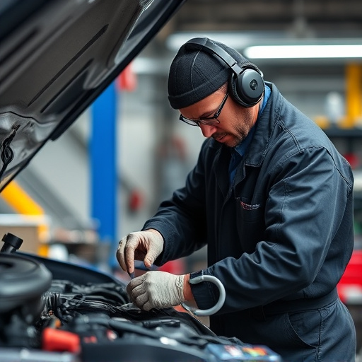 auto technician working