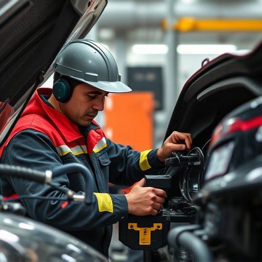 auto technician working