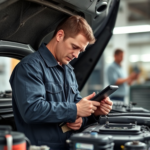 auto technician working