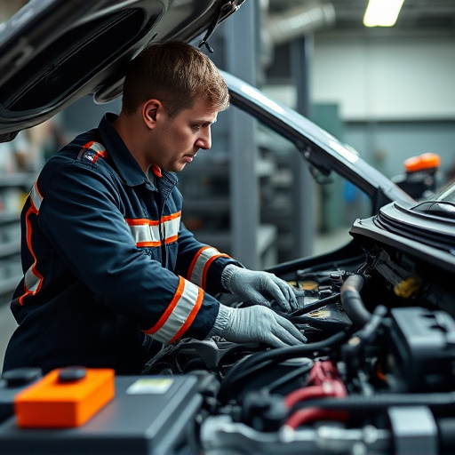 auto technician working