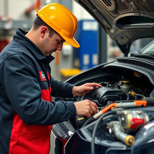 auto technician working