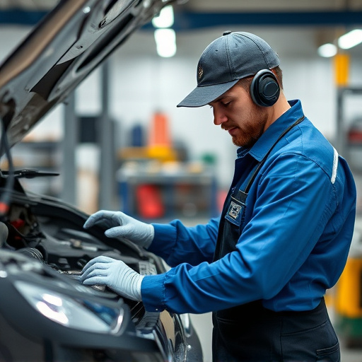 auto technician working