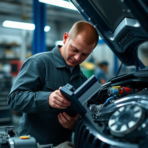 auto technician working